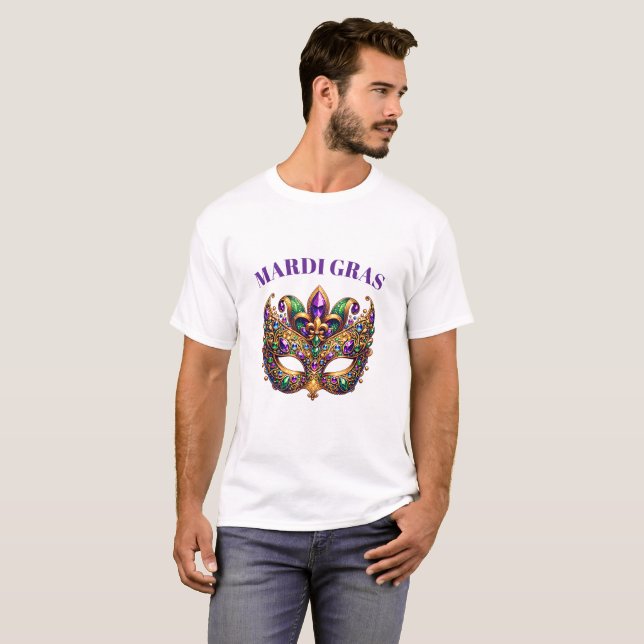 Mardi Gras Mask  T-Shirt (Front Full)