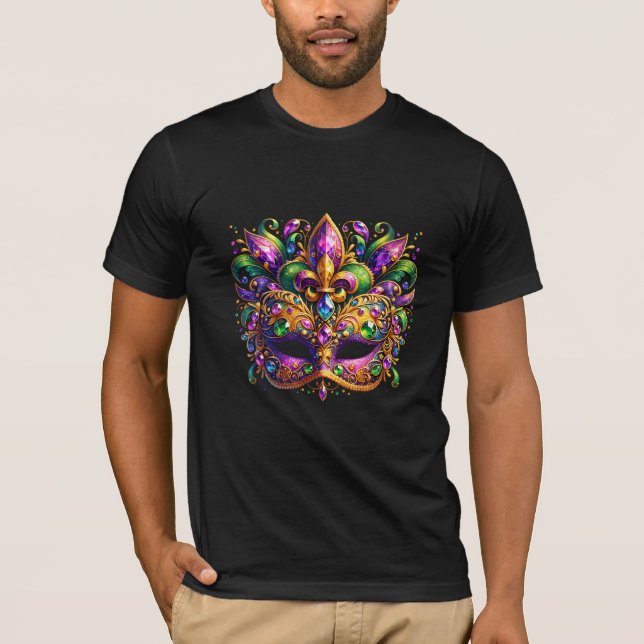 Mardi Gras Mask  T-Shirt (Front)