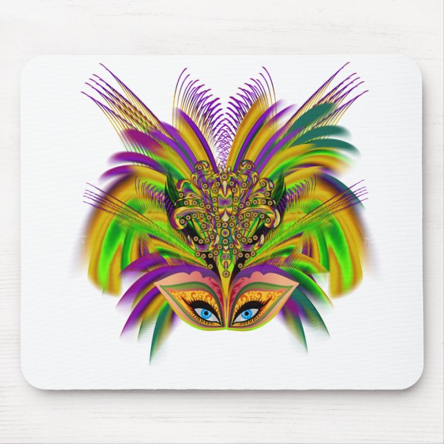 Mardi-Gras-Mask-The-Queen-V-3 Mouse Pad (Front)