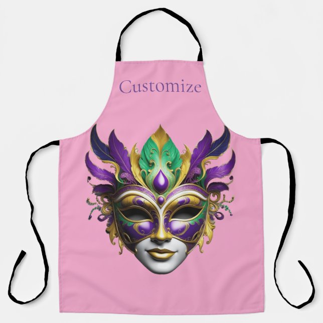 Mardi Gras Mask Thunder_Cove Apron (Front)
