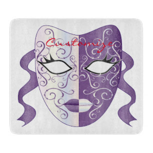 Mardi Gras Mask Thunder_Cove Cutting Board