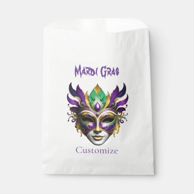 Mardi Gras Mask Thunder_Cove Favour Bag (Front)