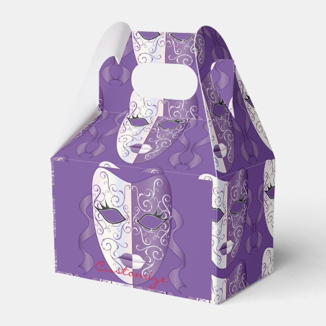 Mardi Gras Mask Thunder_Cove Favour Box (Front Side)