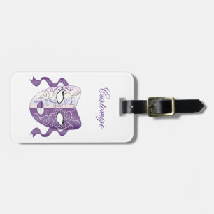 Mardi Gras Mask Thunder_Cove Luggage Tag