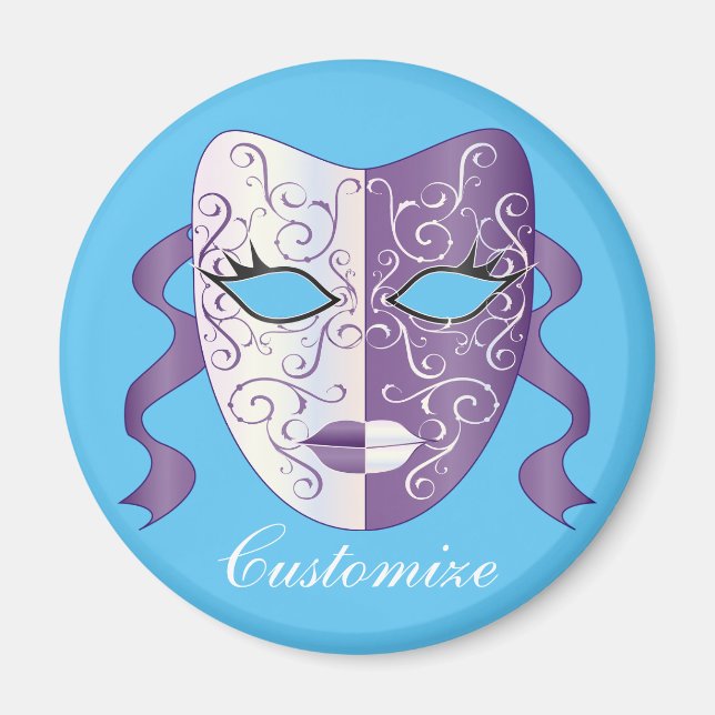 Mardi Gras Mask Thunder_Cove Magnet (Front)