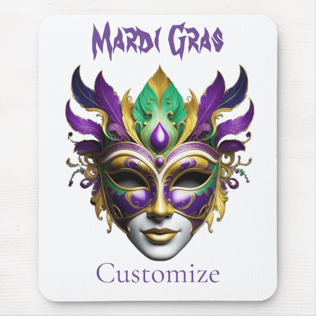Mardi Gras Mask Thunder_Cove Mouse Pad (Front)