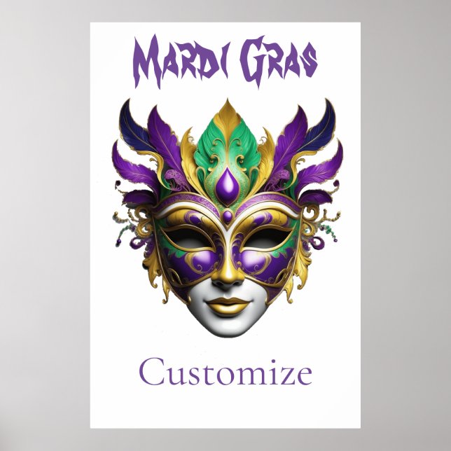 Mardi Gras Mask Thunder_Cove Poster (Front)