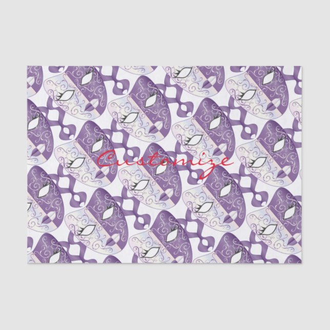 Mardi Gras Mask Thunder_Cove Tissue Paper (Front)