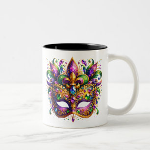 Mardi Gras Mask  Two-Tone Coffee Mug