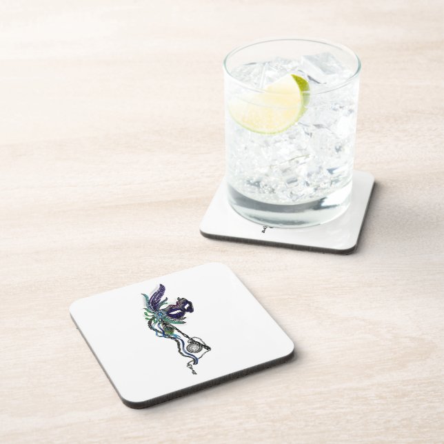 Mardi Gras Mask with pocket watch Coaster (Right Side)