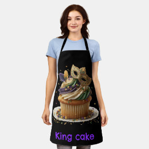 Mardi Gras Masked Cupcake Celebration Apron