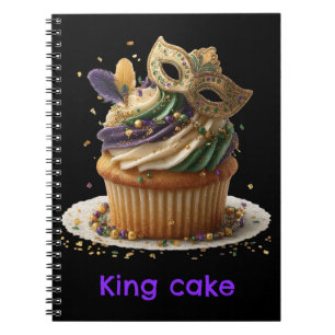 Mardi Gras Masked Cupcake Celebration Notebook
