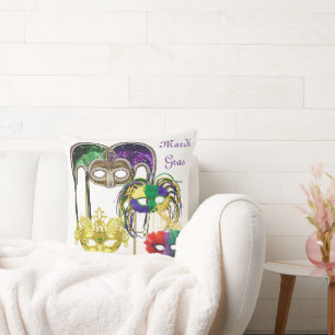 Mardi Gras Masks 1 Cushion