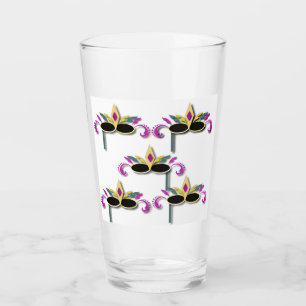 Mardi Gras masks design Colourful    Glass