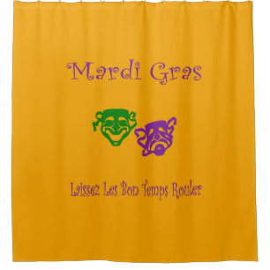 Mardi Gras Masks Rouler Shower Curtain