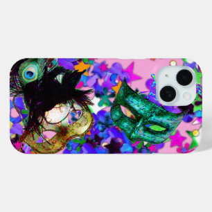MARDI GRAS MASQUERADE BALL MASK  confetti iPhone 15 Case