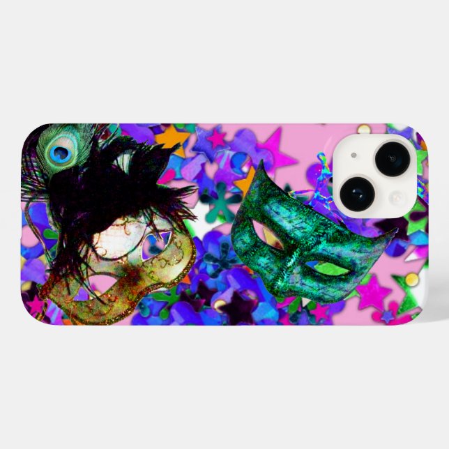 MARDI GRAS MASQUERADE BALL MASK  confetti Case-Mate iPhone Case (Back (Horizontal))