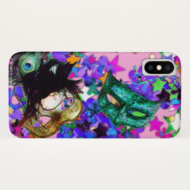 MARDI GRAS MASQUERADE BALL MASK  confetti Case-Mate iPhone Case (Back (Horizontal))