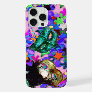 MARDI GRAS MASQUERADE BALL MASK confetti iPhone Case