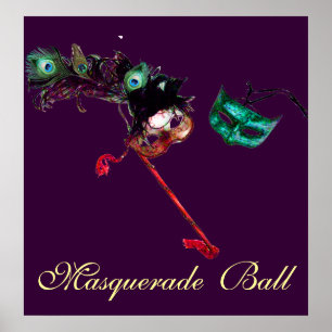 MARDI GRAS MASQUERADE BALL ,Purple Poster