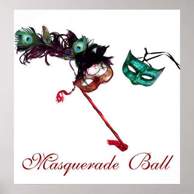 MARDI GRAS MASQUERADE BALL , White Poster (Front)
