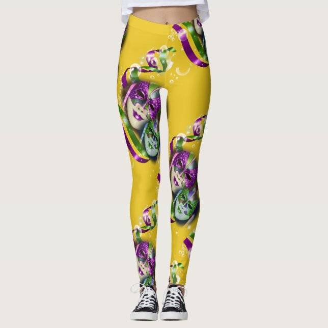 Mardi gras masquerade costume party leggings (Front)