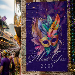 Mardi Gras Masquerade Mask Purple Poster