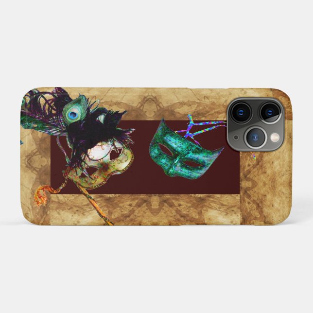 MARDI GRAS MASQUERADE parchment Case-Mate iPhone Case (Back (Horizontal))