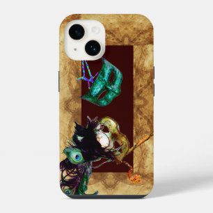 MARDI GRAS MASQUERADE parchment iPhone Case