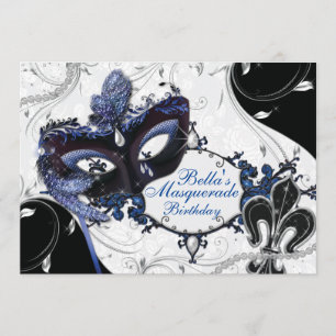 Mardi Gras Masquerade Party Invitations