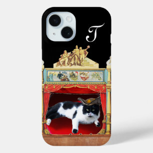 MARDI GRAS MASQUERADE THEATRE CAT Monogram iPhone 15 Case