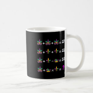 Mardi Gras Math Equation For Teacher Students Mard Coffee Mug