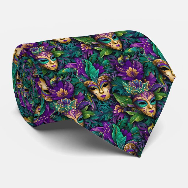 Mardi Gras Men's Tie (Rolled)
