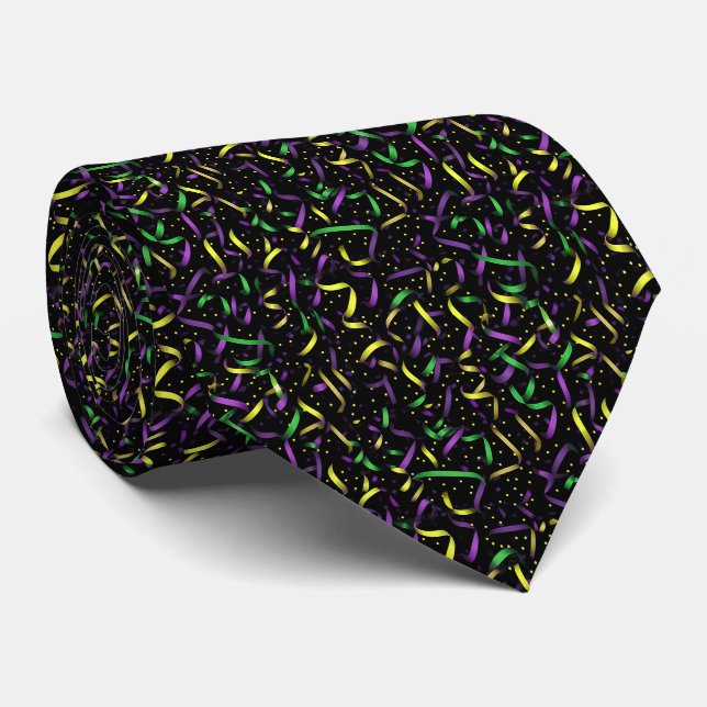 Mardi Gras Men's Tie (Rolled)