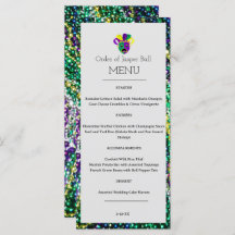 Mardi Gras Menu