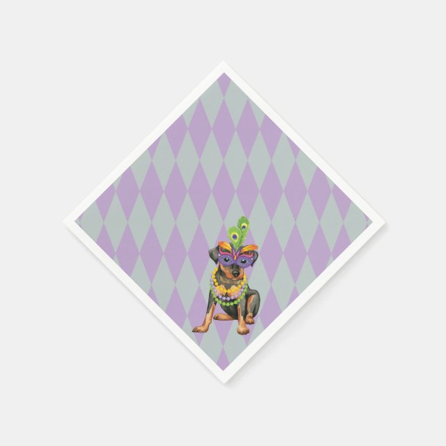 Mardi Gras Min Pin Napkin (Corner)