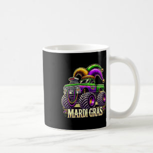 Mardi Gras Monster Truck Jester Carnival Girls Kid Coffee Mug