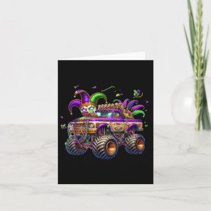 Mardi Gras Monster Truck Kids Toddlers New Orleans Card