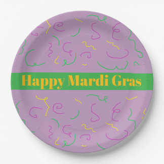 Mardi Gras Napkins Paper Plate