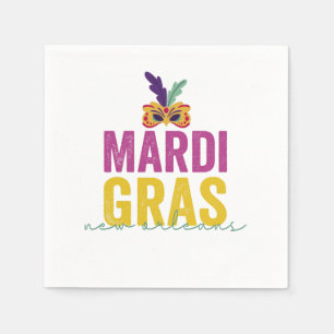Mardi Gras New Orleans 2024 Carnival Gift Napkin