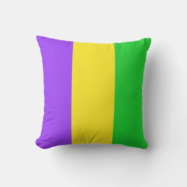 Mardi Gras New Orleans Carnival Colours Modern Cushion (Front)