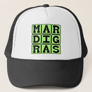 Mardi Gras, New Orleans Celebration Trucker Hat