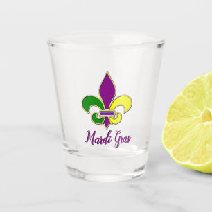 Mardi Gras New Orleans Fleur-de-lis Shot Glass