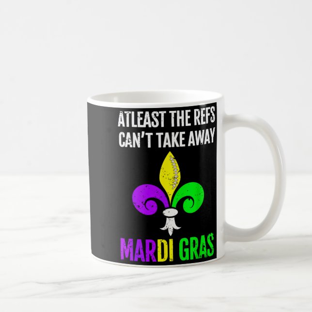 Mardi Gras New Orleans Funny Football Gift  Coffee Mug (Right)