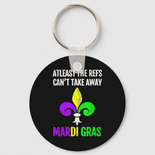 Mardi Gras New Orleans Funny Football Gift  Key Ring