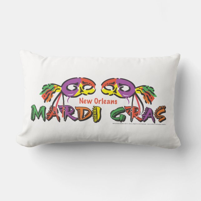 Mardi Gras New Orleans Lumbar Cushion (Front)