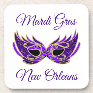 Mardi Gras New Orleans Mask Coaster