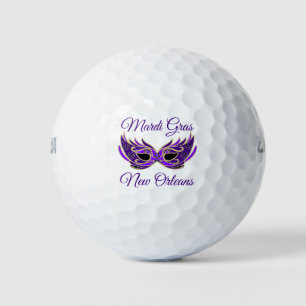 Mardi Gras New Orleans Mask Golf Balls