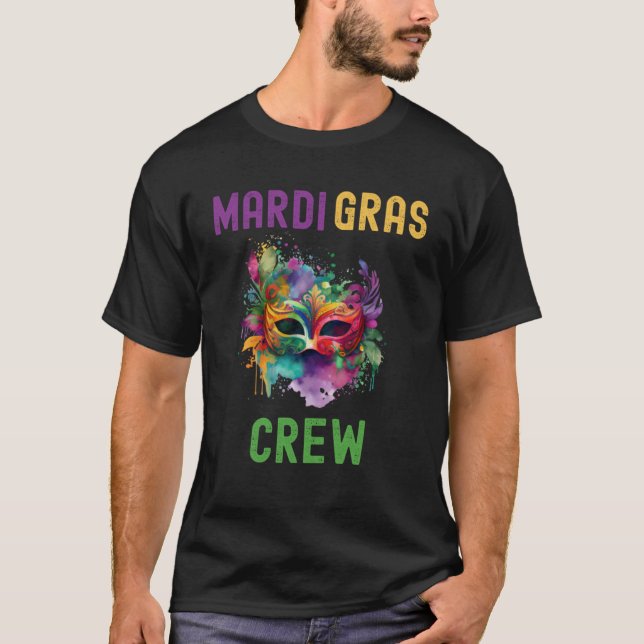 Mardi Gras New Orleans Mask  Quotes Family T-Shirt (Front)
