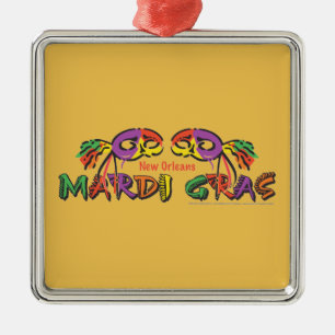 Mardi Gras New Orleans Metal Tree Decoration